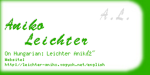 aniko leichter business card